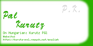 pal kurutz business card
